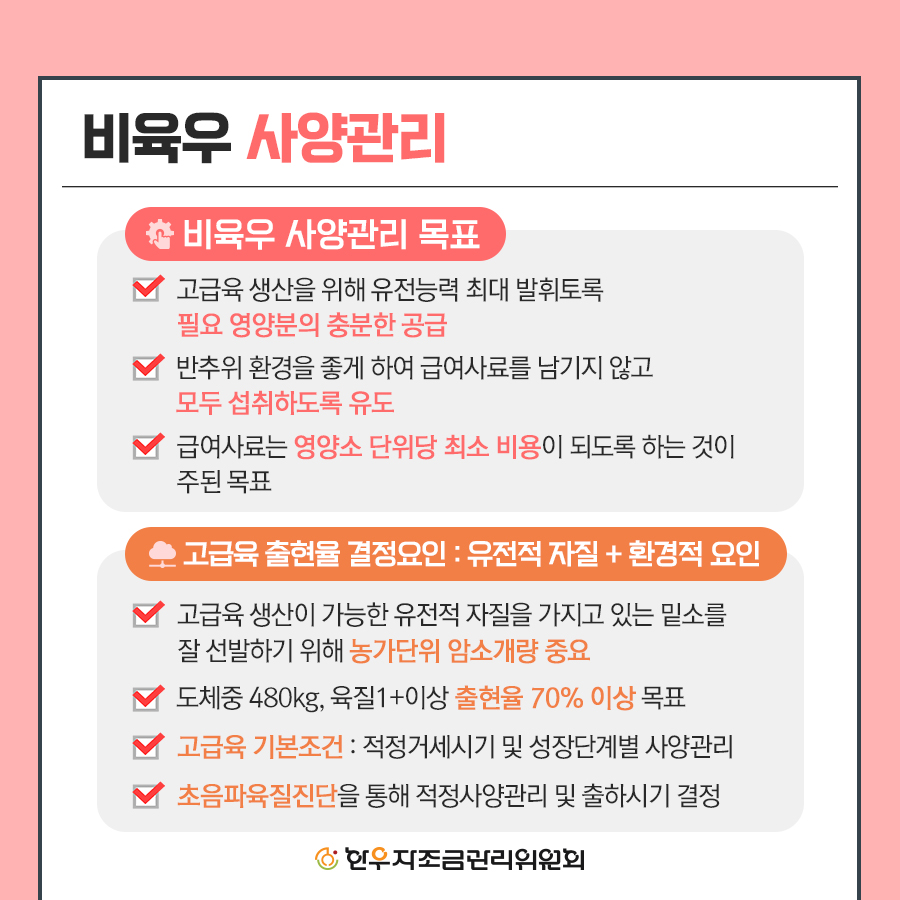 비육우 사양관리 프로그램