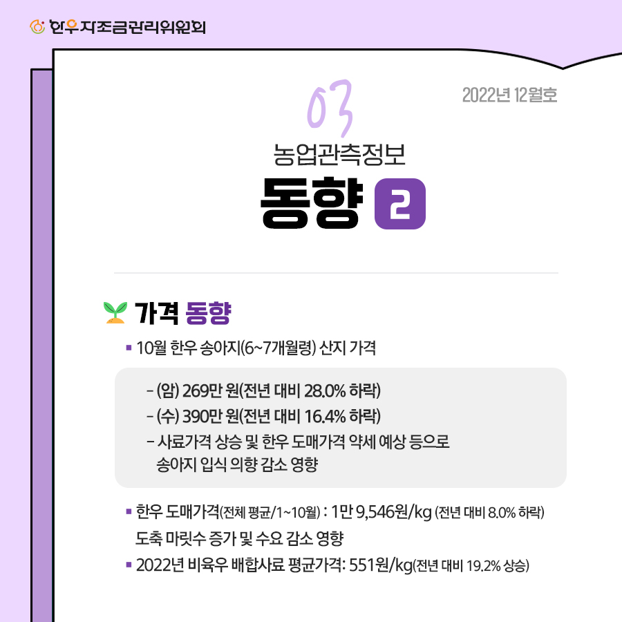 4분기 한우관측보 카드뉴스